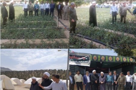 بازدید مسئولان سازمان منابع طبیعی کشور از نهالستان ایوان و موکب سیدالشهدا