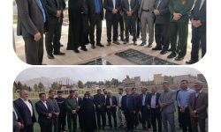 ادای احترام به مقام شهدا و بازدید از زمین فوتبال چوار