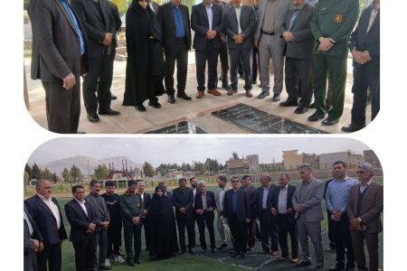  ادای احترام به مقام شهدا و بازدید از زمین فوتبال چوار