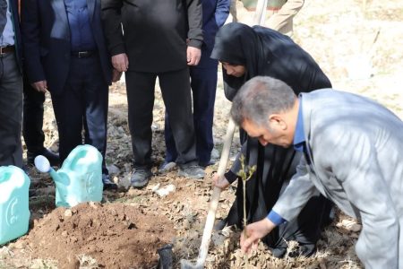 کاشت نهال به یاد شهدا ؛در سایه فرمایش رهبری در روز طبیعت 